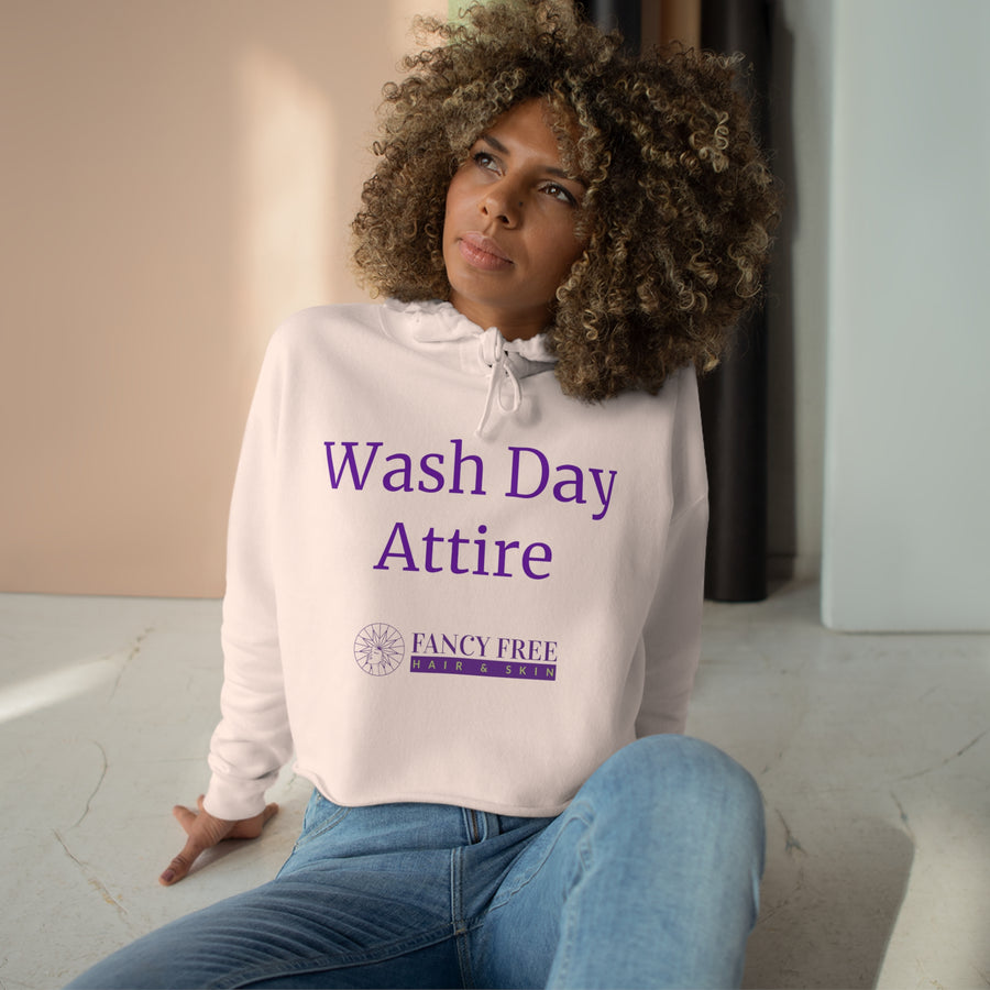 Wash Day Attire Crop Hoodie